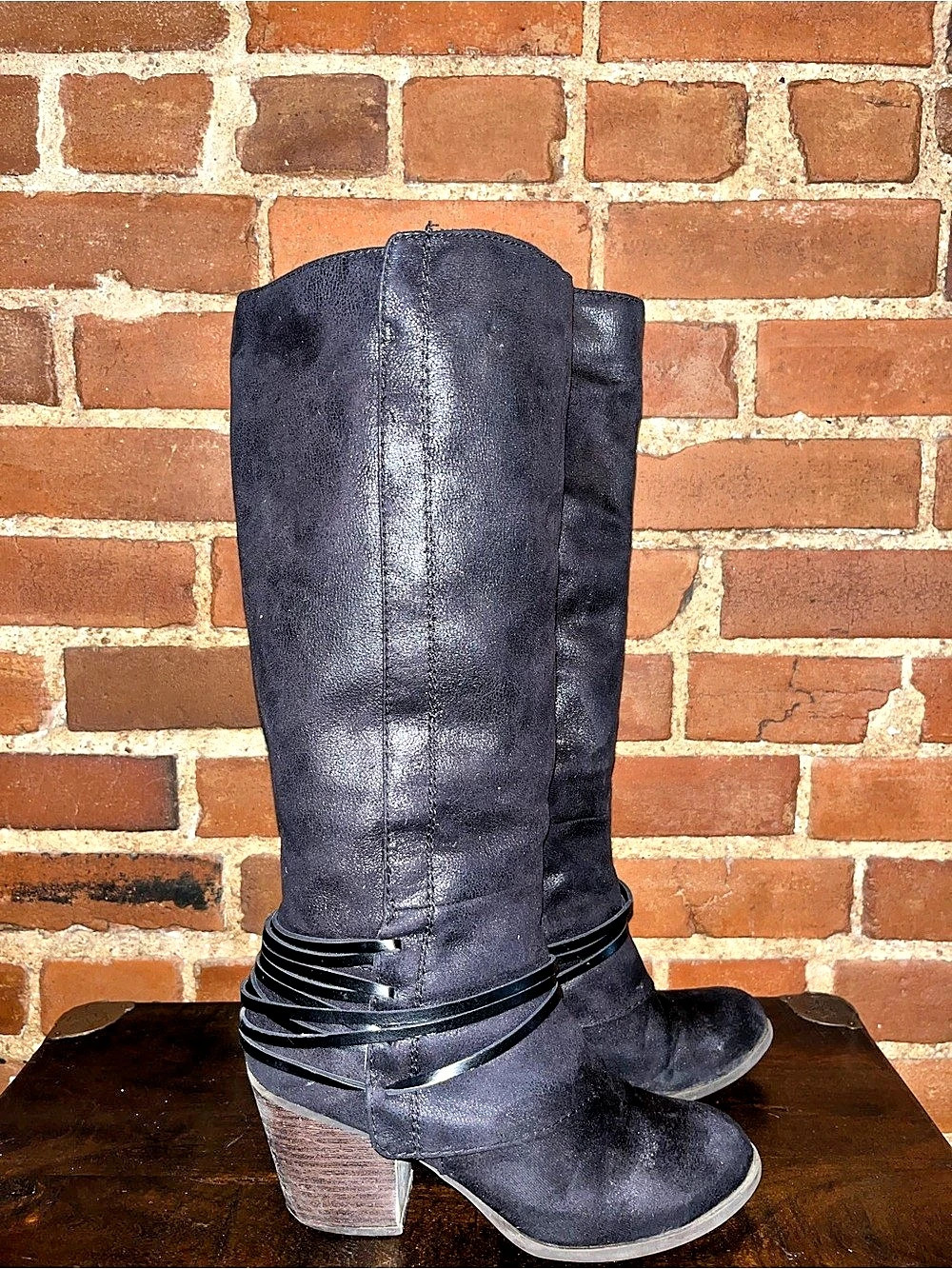 Fergalicious Black Tall Heeled Boots